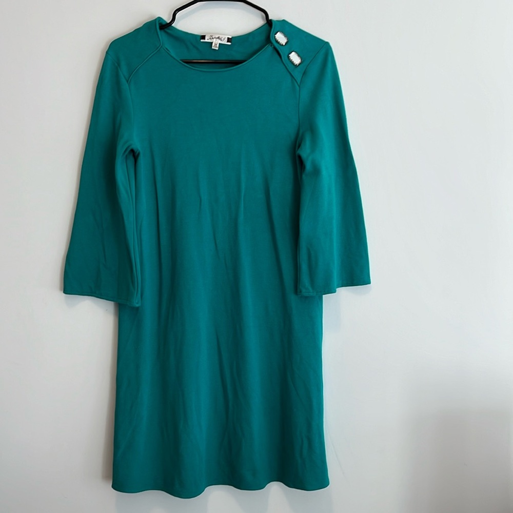 Sweeties teal dress with rhinestone detailing size medium